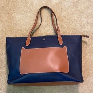 Navy London Fog tote